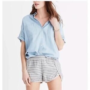 Madewell Oahu Cover-Up Shorts Striped NWT Size Small